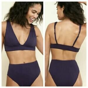 Andie The Belize Top Swim Bikini Black M Adjustable Straps NWT